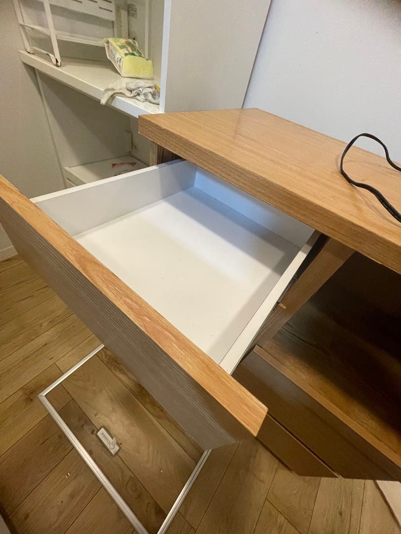 24時間限定価額‼️ナチュラルウッド調 キッチン収納 食器棚　レンジボート