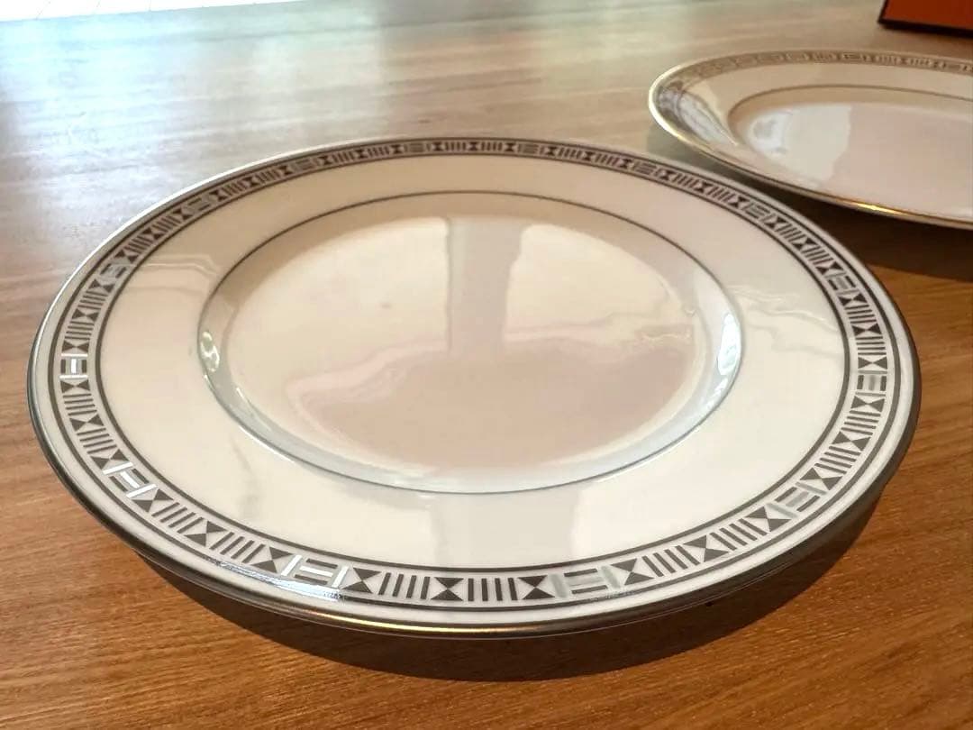 【希少】エルメス HERMES エーゲソレイユ お皿 サン・ルナのペアセット