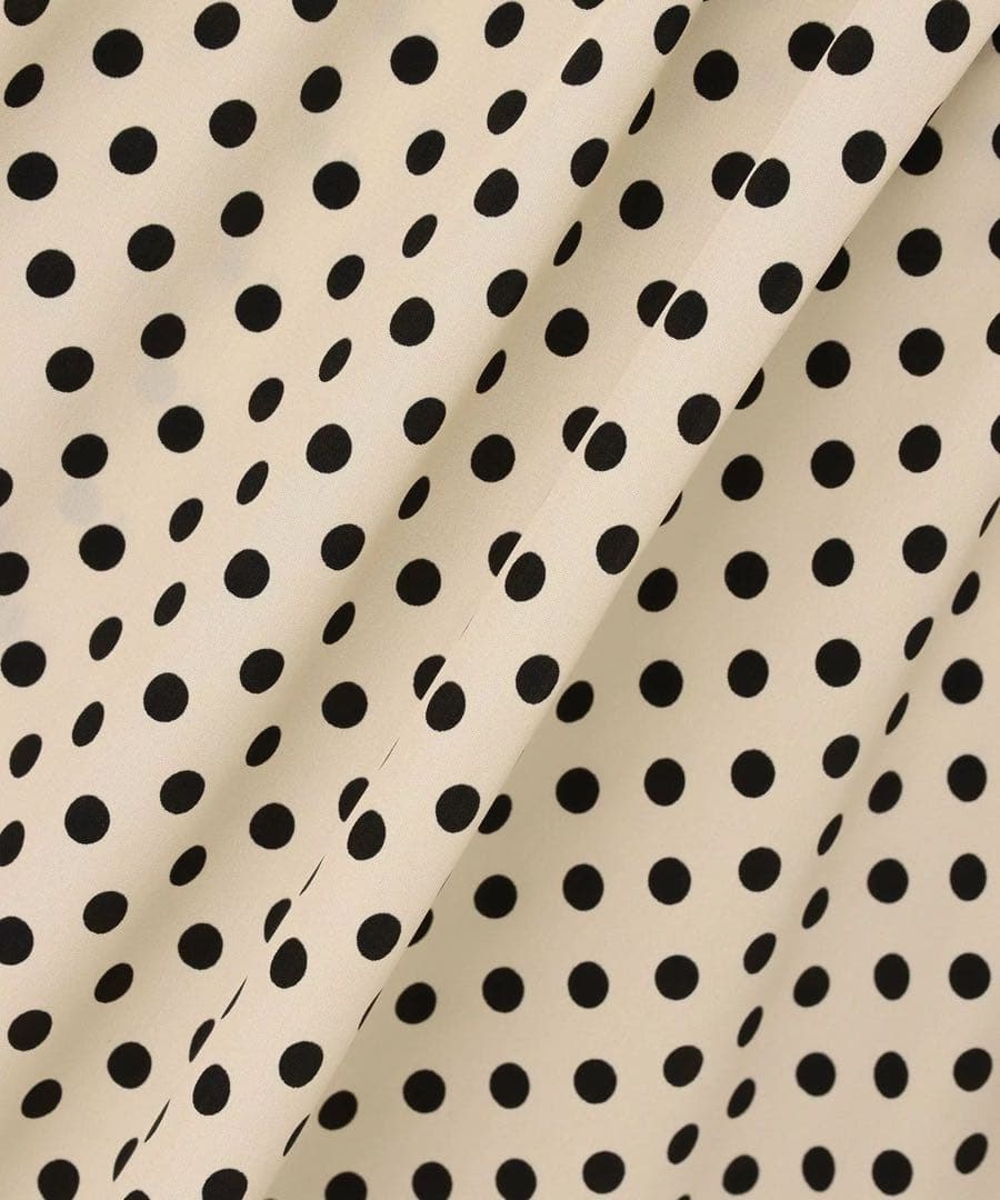 【LOULOU WILLOUGHBY】デシンドットフレアスリーブブラウス