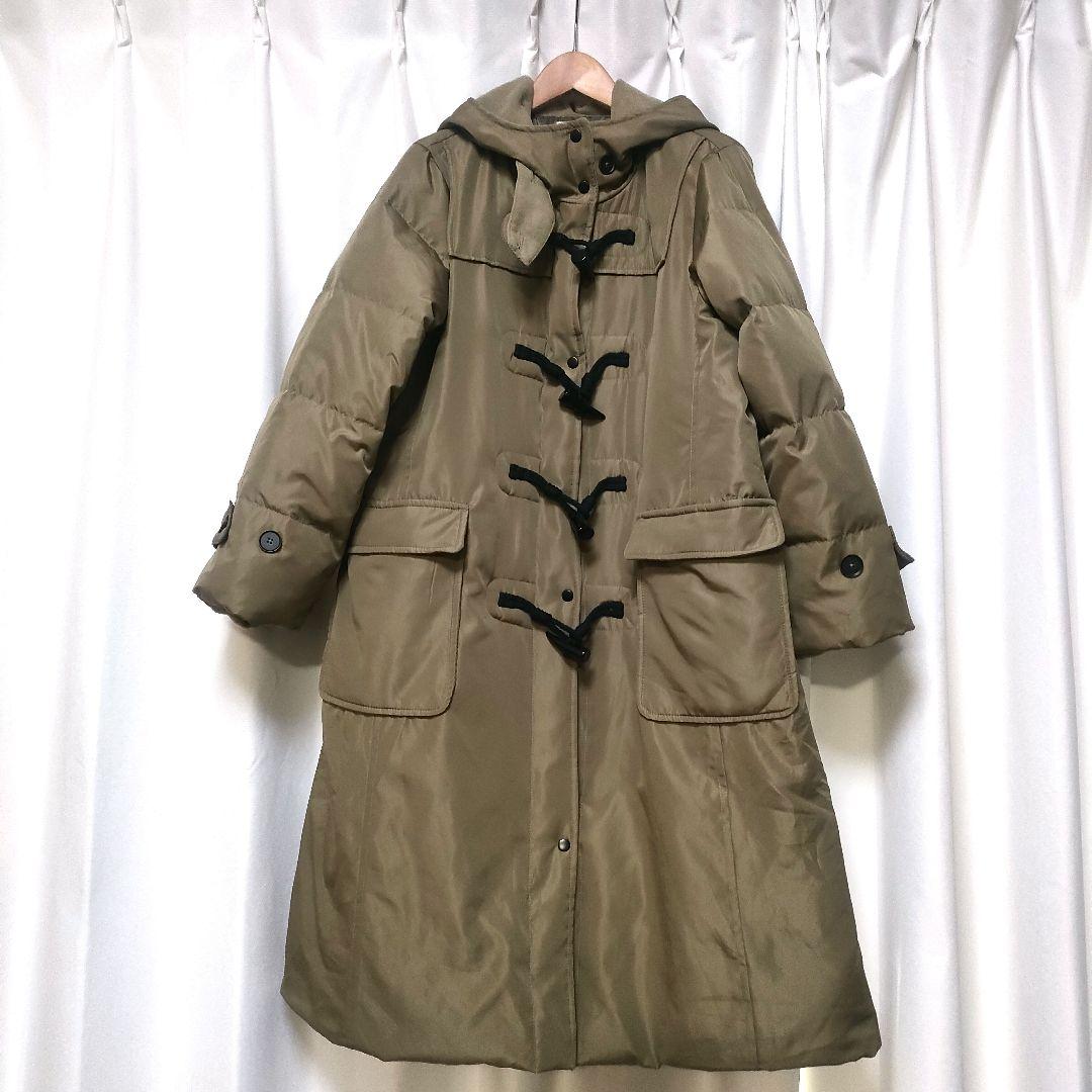 【美品】リブインコンフォート くぼっち 撥水ロングダッフルダウンコート MP