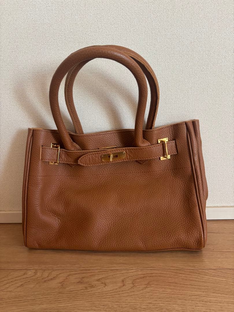 【美品】シータパランティカ レザートート キャメル ゴールド金具 本革