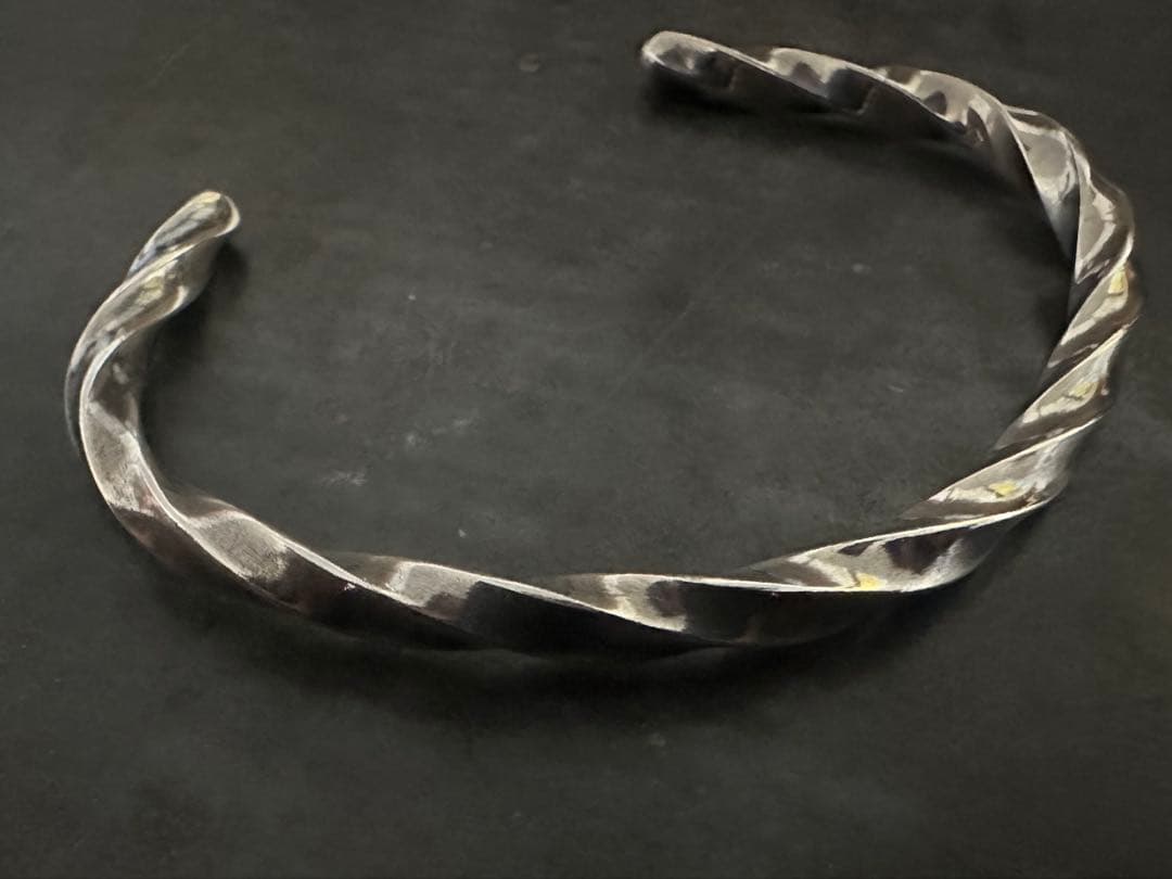 希少　ヴィンテージ　シルバー　925 ツイスト　アンティーク　バングル　アメリカ