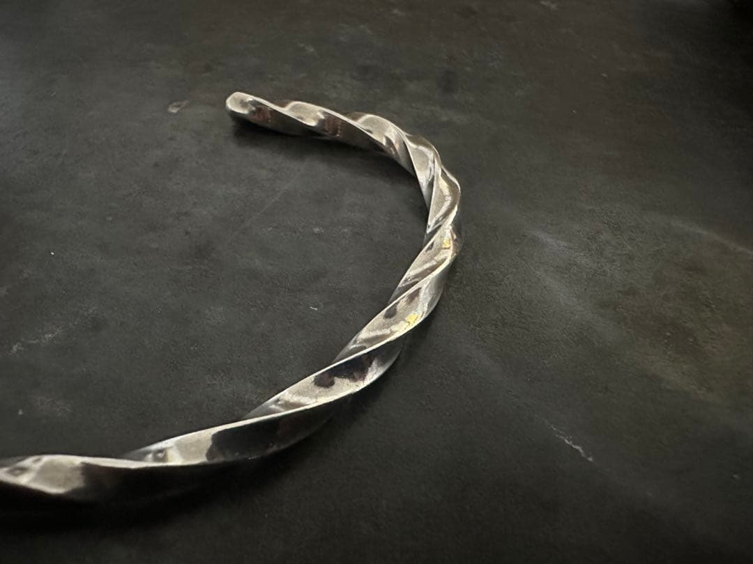 希少　ヴィンテージ　シルバー　925 ツイスト　アンティーク　バングル　アメリカ