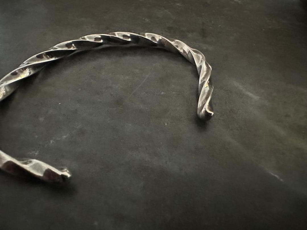 希少　ヴィンテージ　シルバー　925 ツイスト　アンティーク　バングル　アメリカ