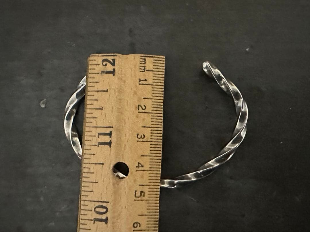 希少　ヴィンテージ　シルバー　925 ツイスト　アンティーク　バングル　アメリカ