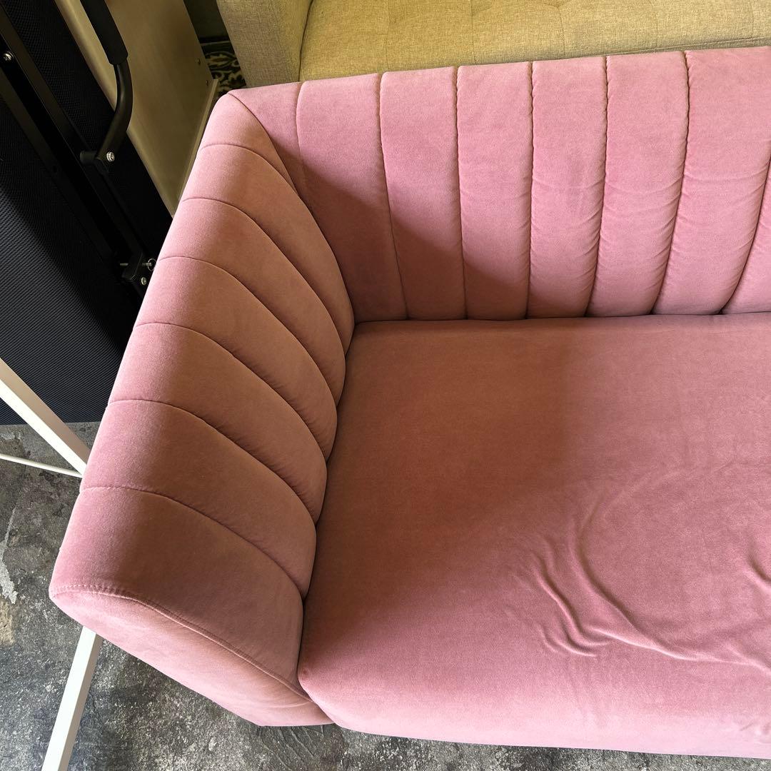 Francfrancシュエット ソファ 2S ピンク