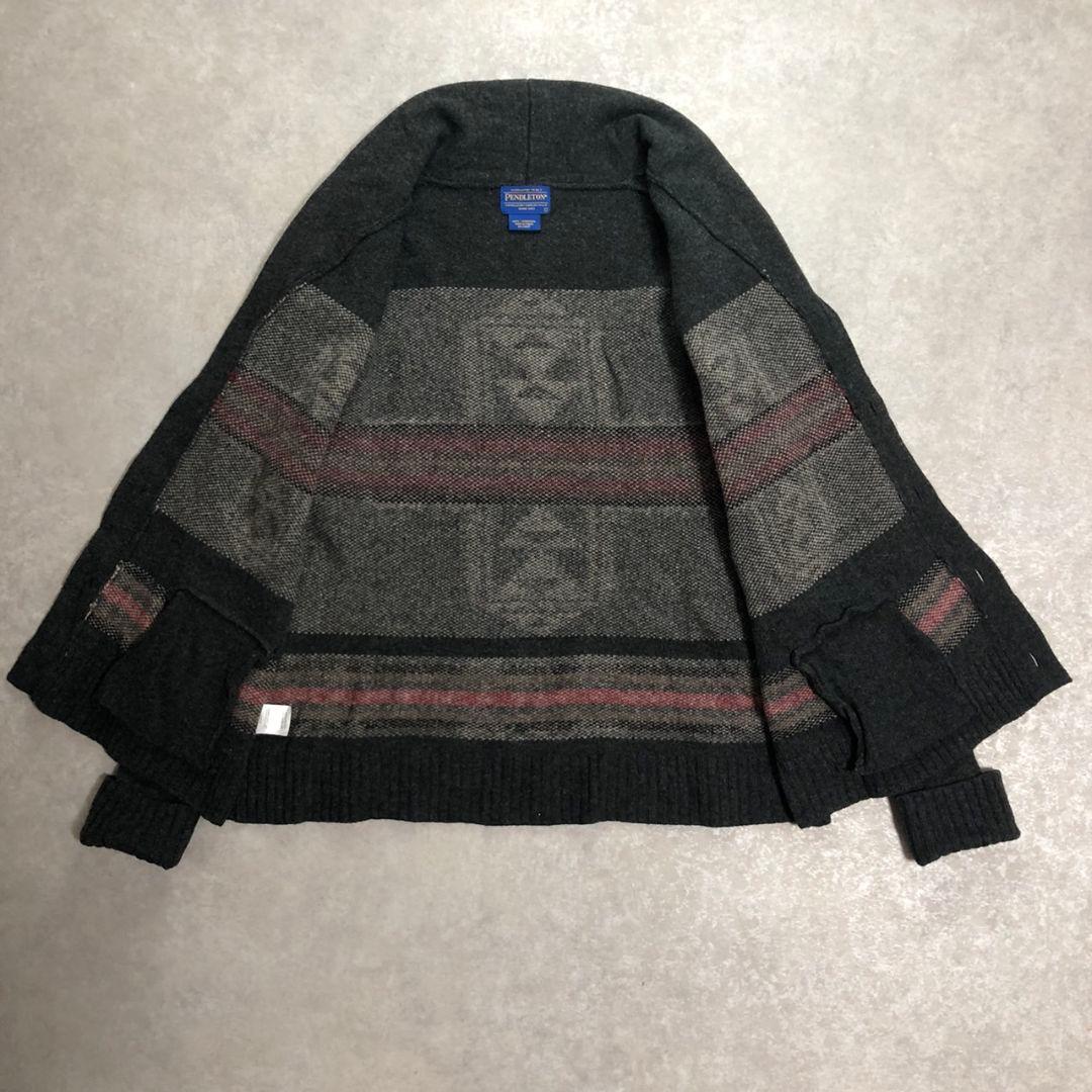 極美品 ペンドルトン ウェスタリー L カーディガン ビッグリボウスキラムウール