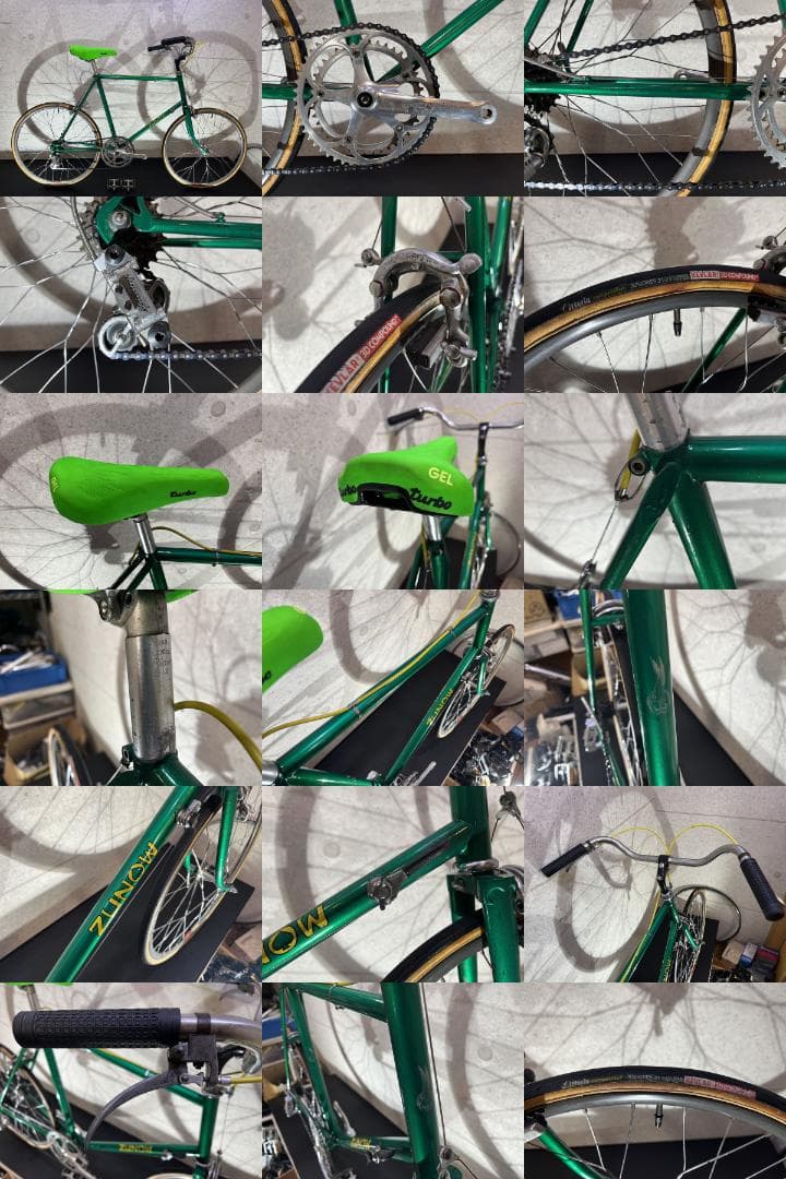 ZUNOW 24インチ クロモリ　カンパニョーロ　チューブラータイヤ　グリーン