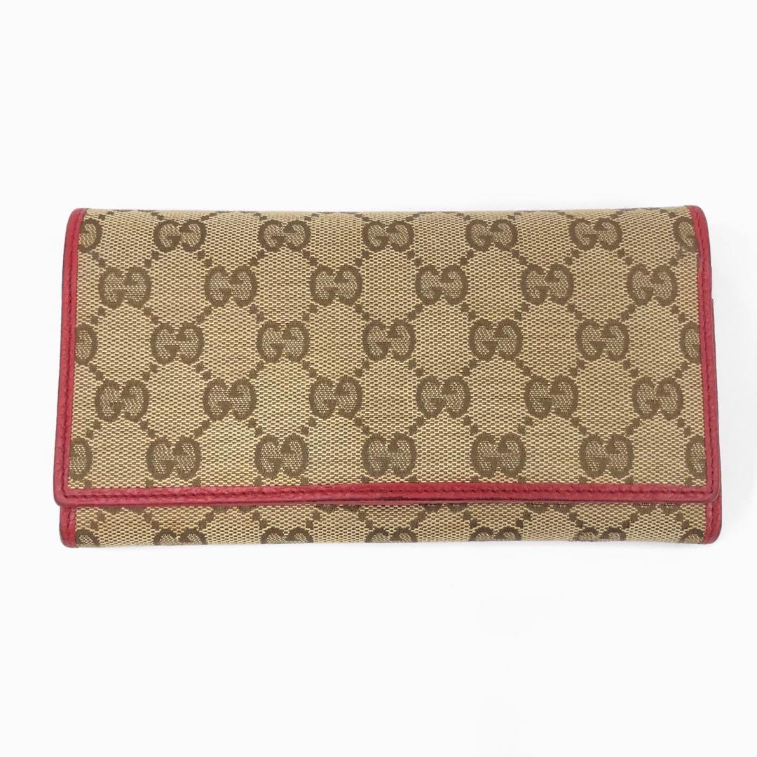 美品 GUCCI グッチ GGキャンバス 長財布 二つ折り 346058