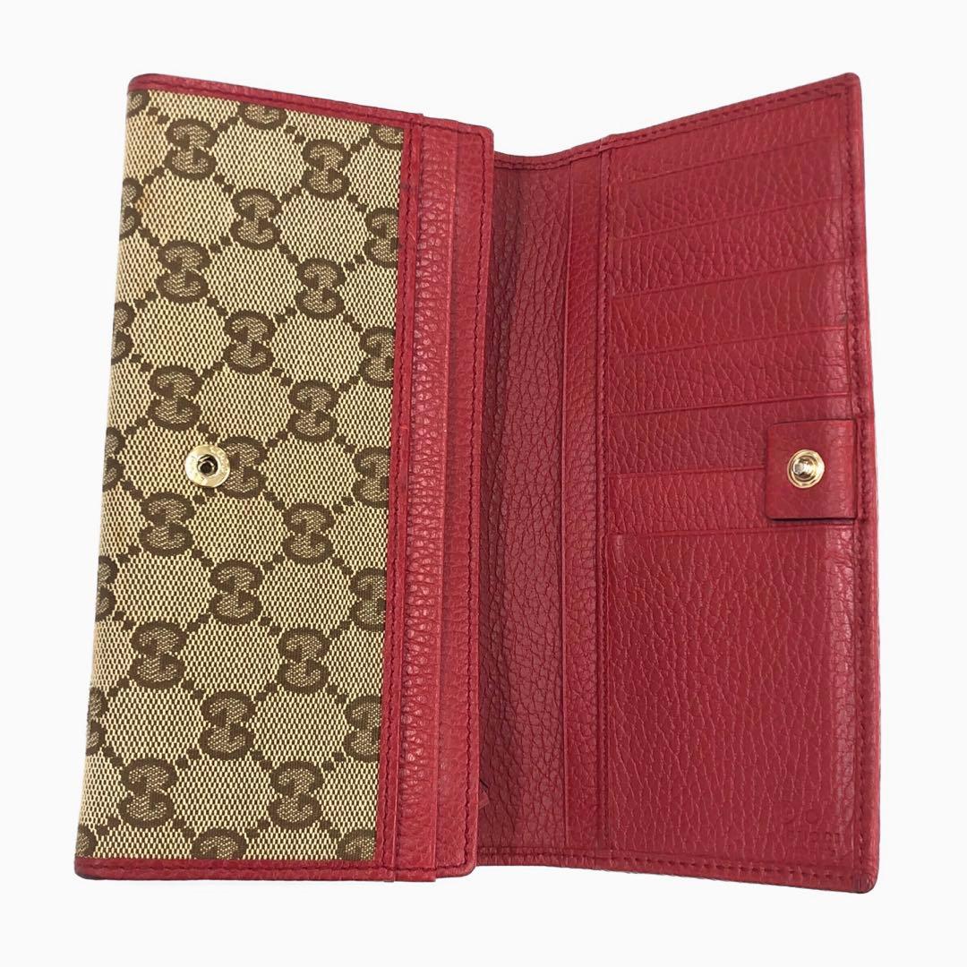 美品 GUCCI グッチ GGキャンバス 長財布 二つ折り 346058