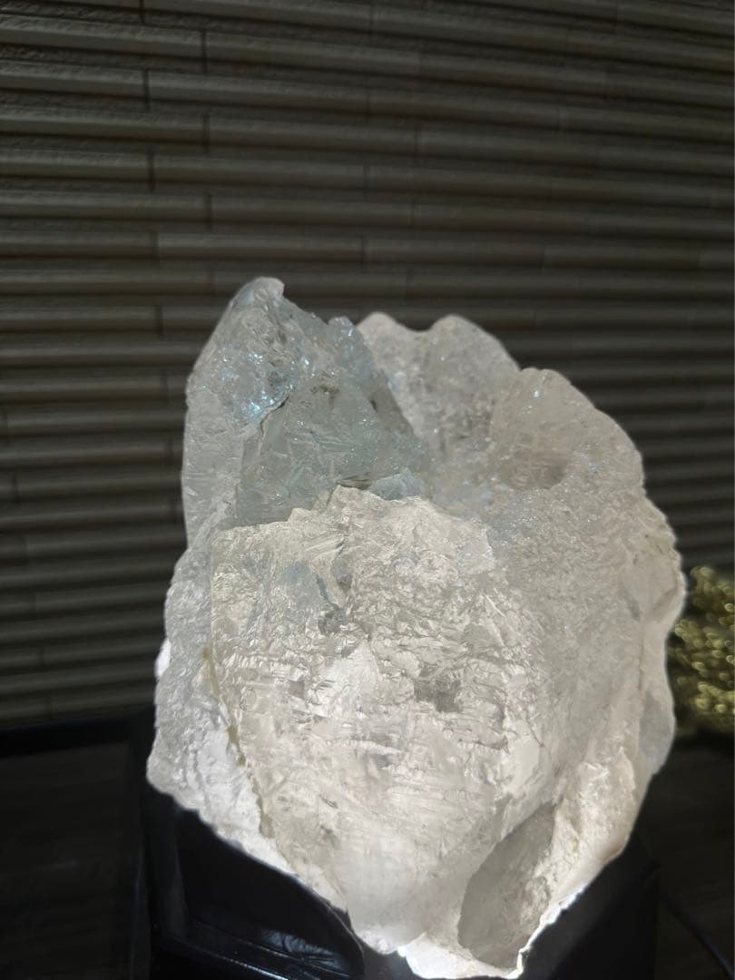 特価最高級 特大15kgヒマラヤアイスクリスタル 台座ライト付 スカルドゥ産