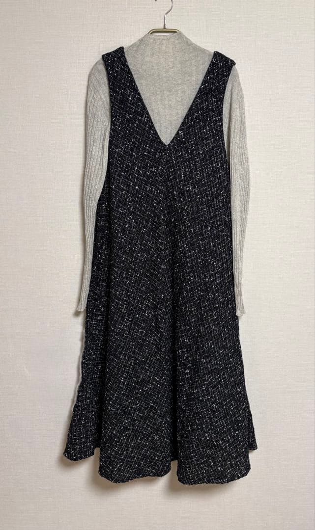 BEARDSLEY ツイードフレアワンピース