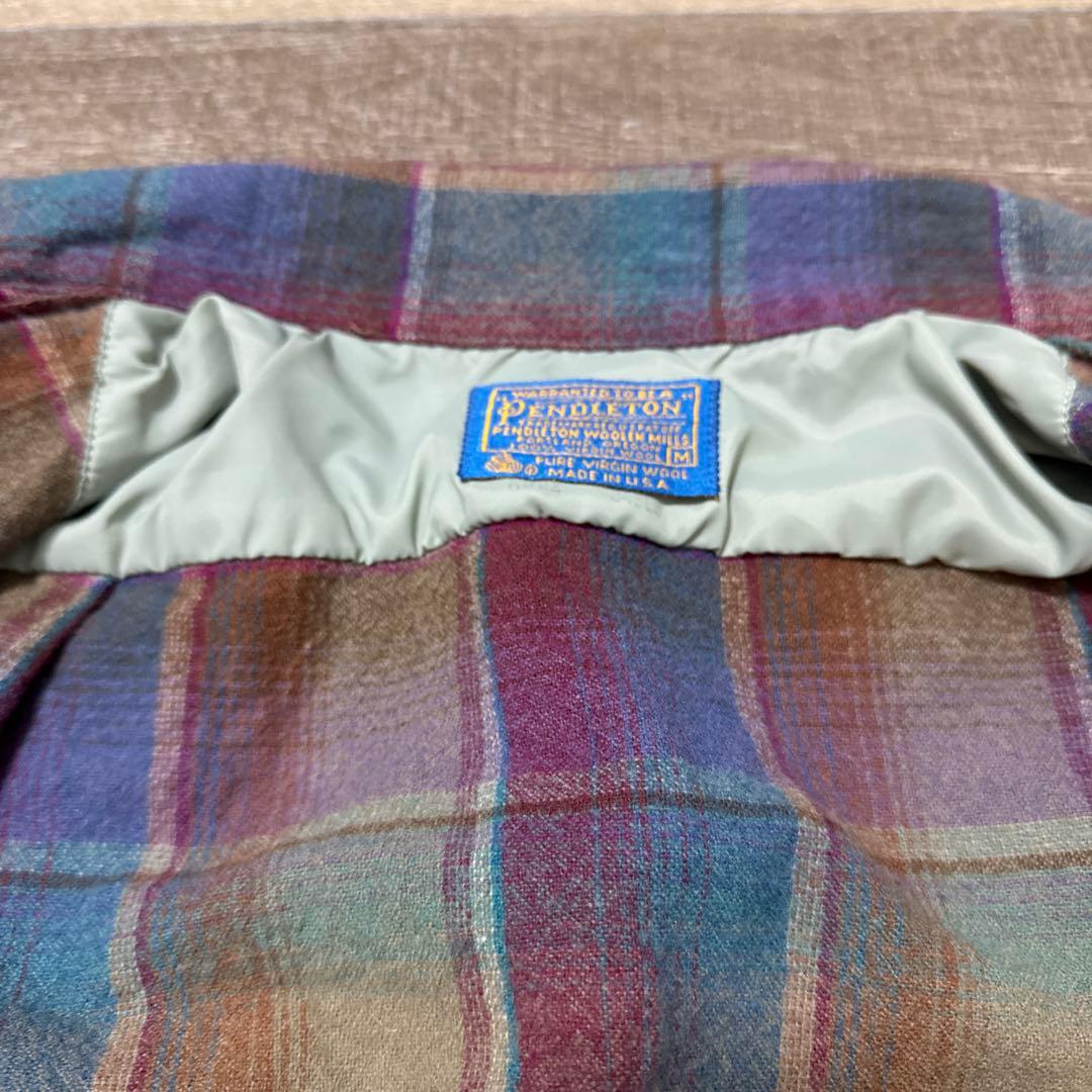 希少カラー　70s PENDLETON マルチカラー オンブレ ボードシャツ M
