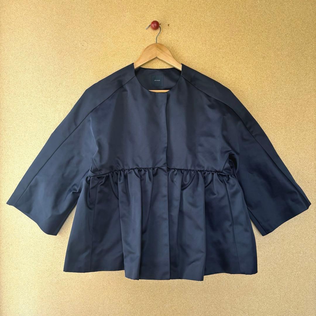 yori シロコン ロッシェコート ジャケット ネイビー 38
