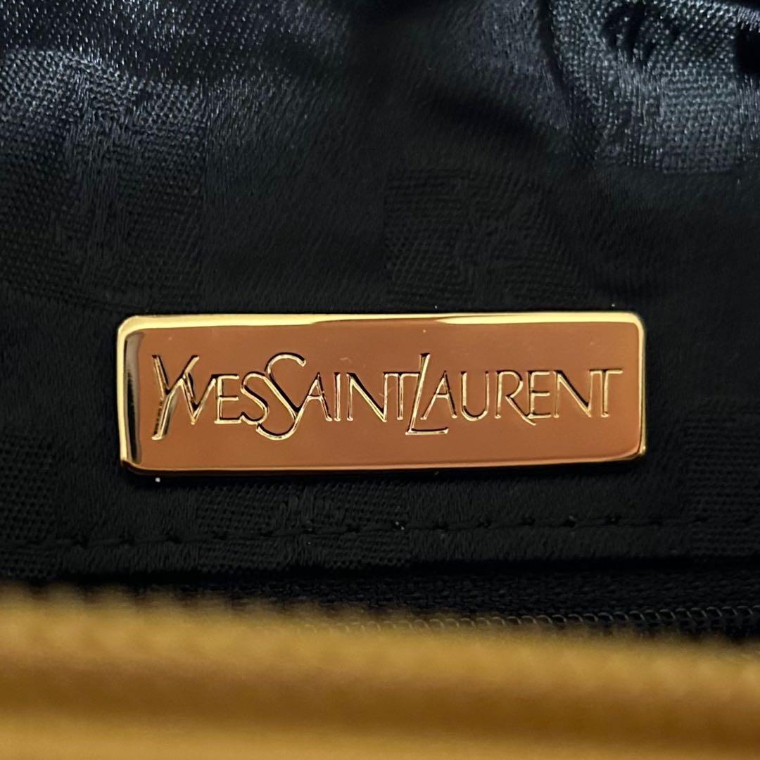 未使用 イヴサンローラン ハンドバッグ ミニボストン ヴィンテージ ゴールド金具