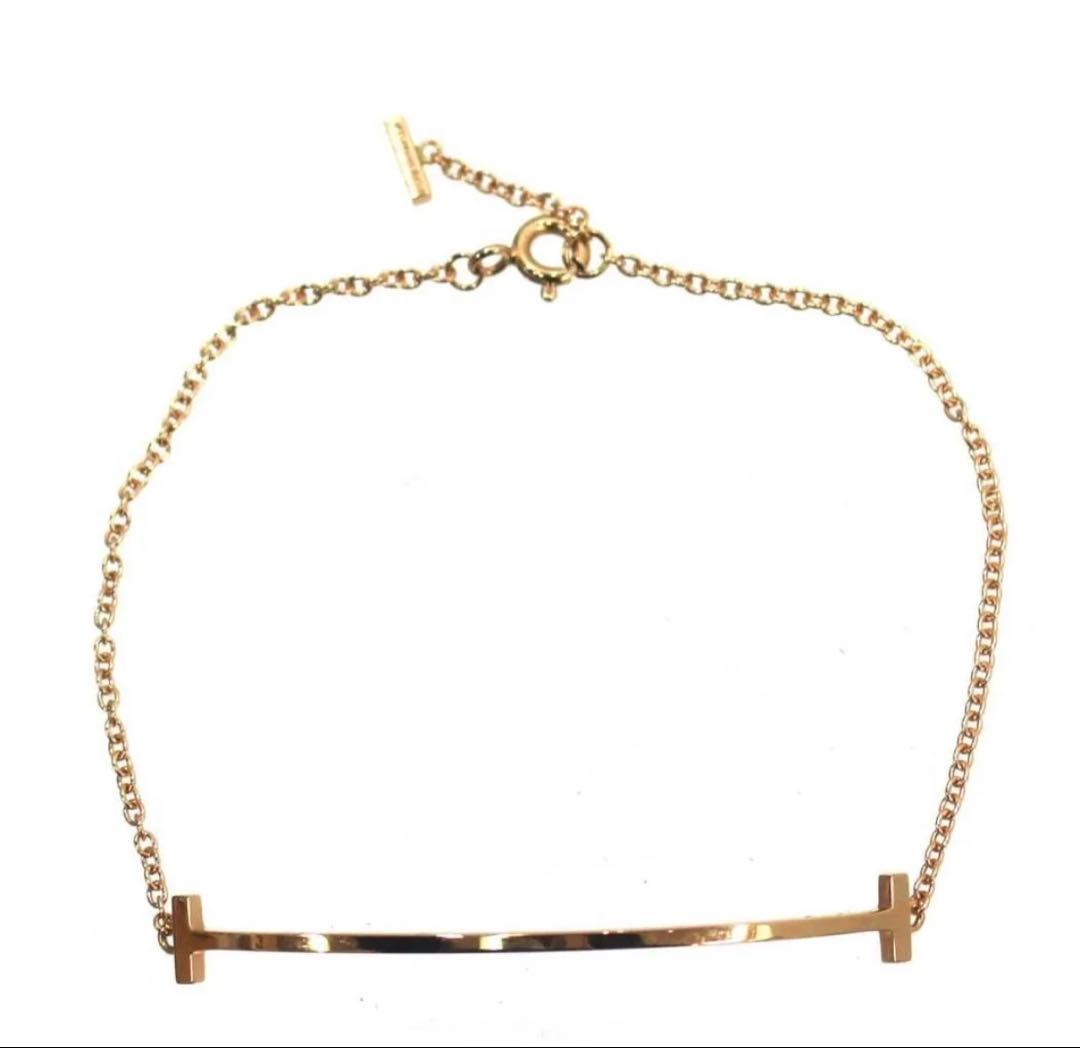 ティファニー T スマイル ブレスレット K18YG 18金 ITALY 箱付き