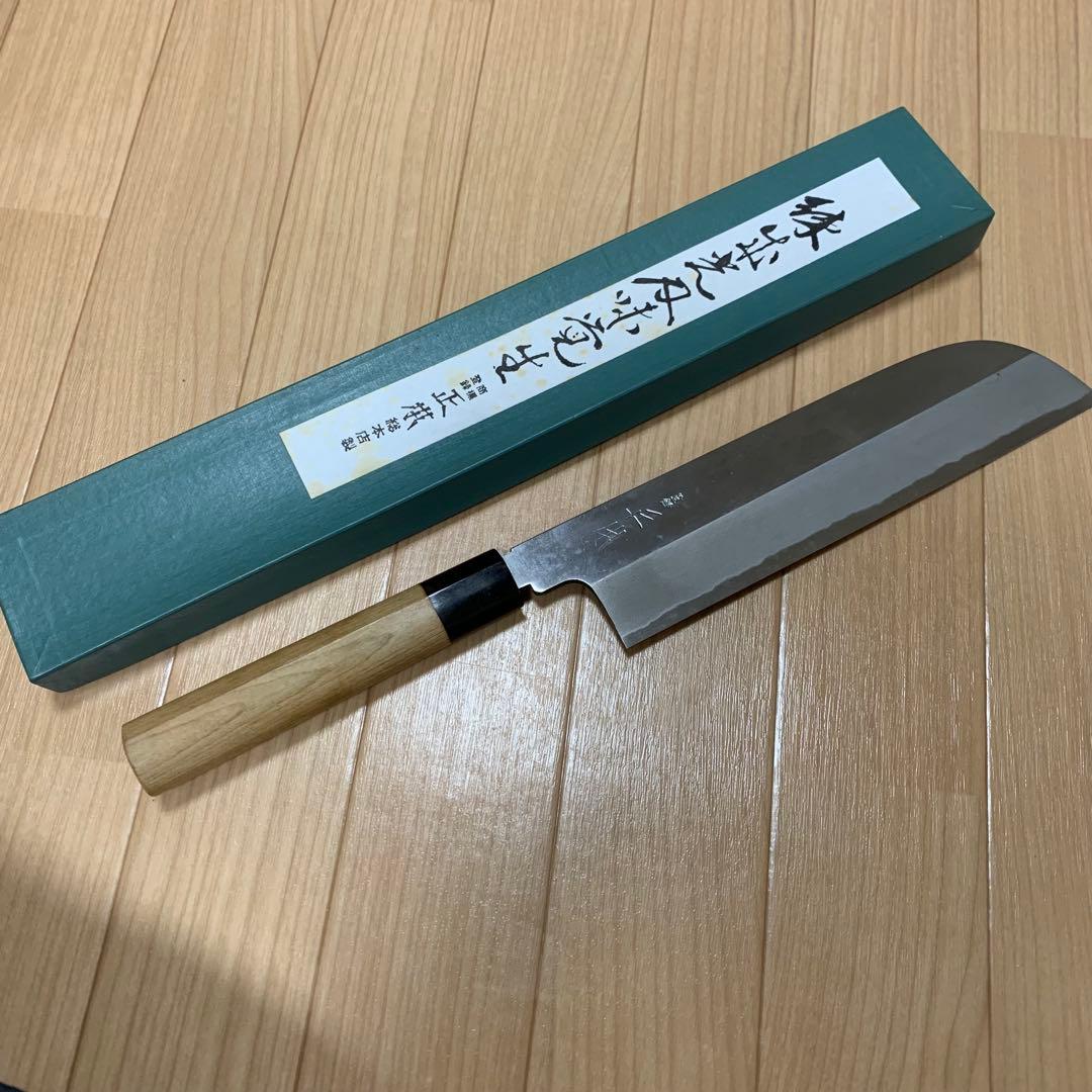 正本　総本店　鎌形　薄刃包丁　8寸