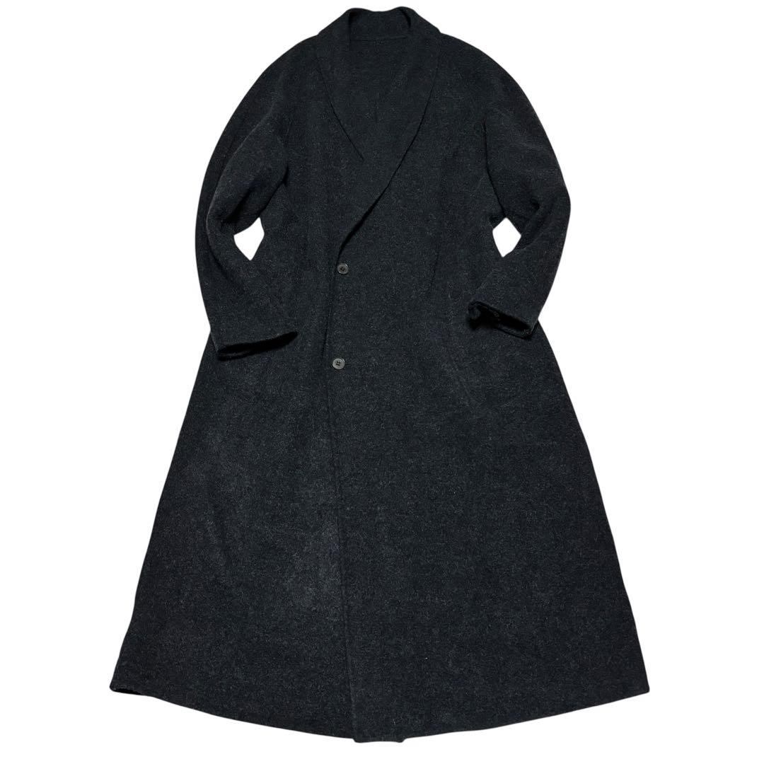極美品 23AW LIDNM SHAWL COLLAR REVER COAT L