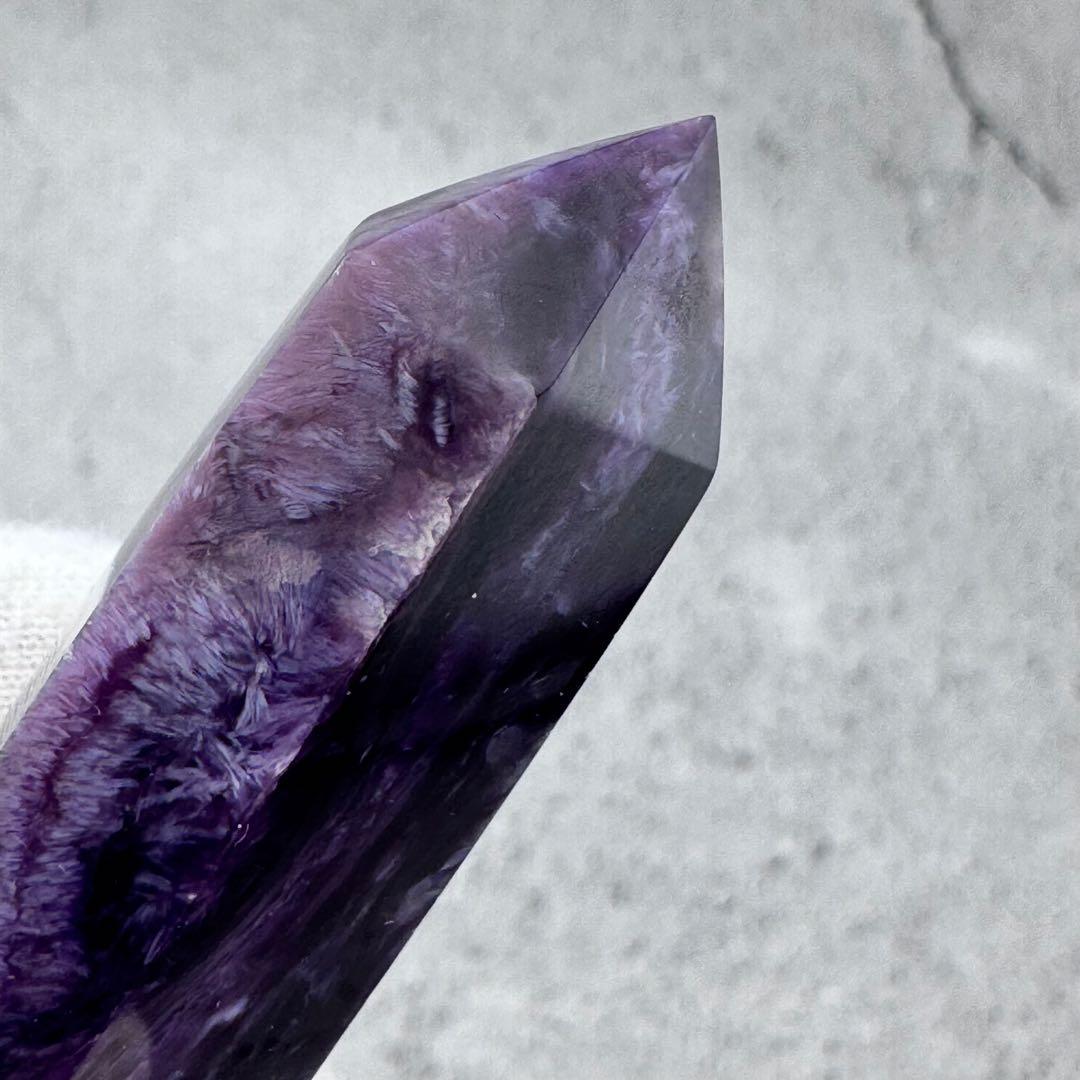 G-142チャロアイト ポイント 希少原石 高品質紫の模様が美しい 天然石