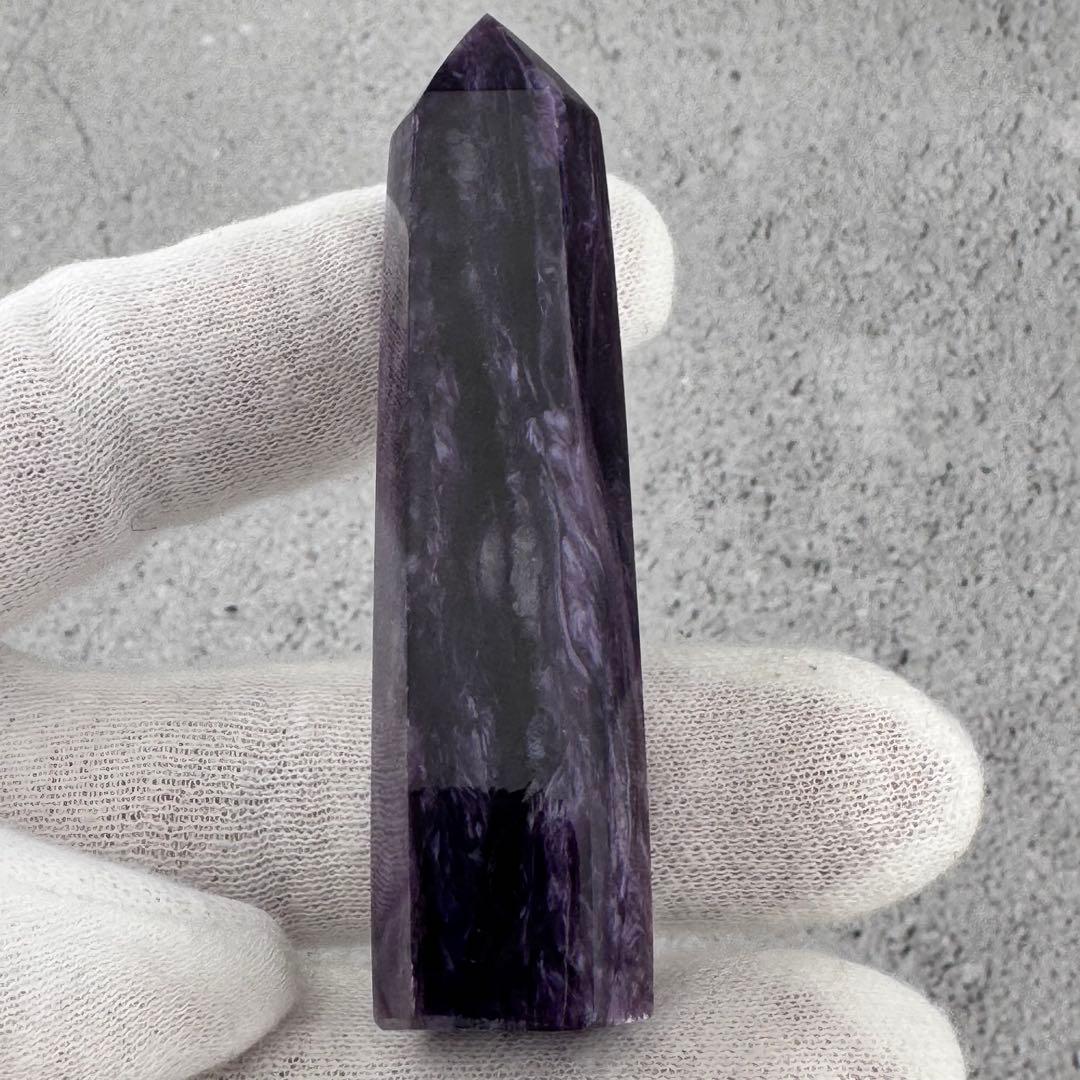 G-142チャロアイト ポイント 希少原石 高品質紫の模様が美しい 天然石