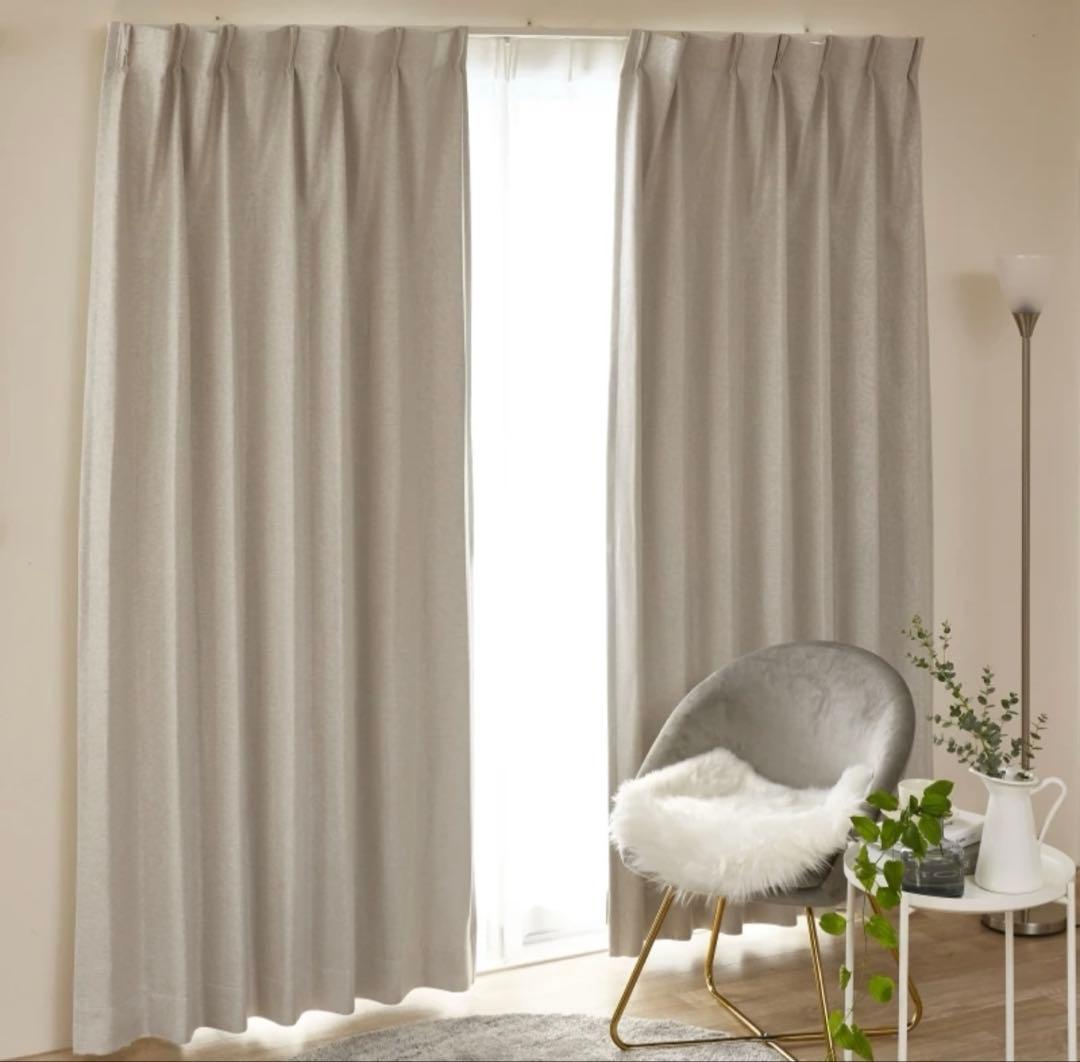 【新品・未使用】 ドレープカーテン遮光1級