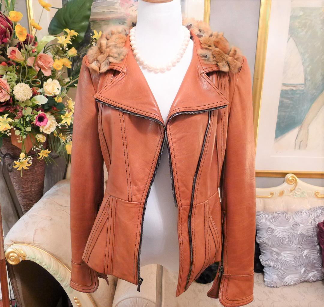 ★【FENDI】超希少チンチラFURレザーライダージャケット美品★