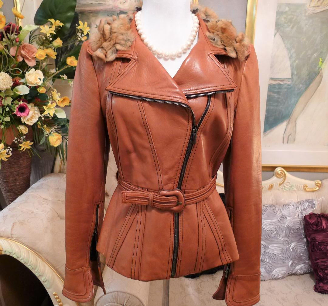 ★【FENDI】超希少チンチラFURレザーライダージャケット美品★