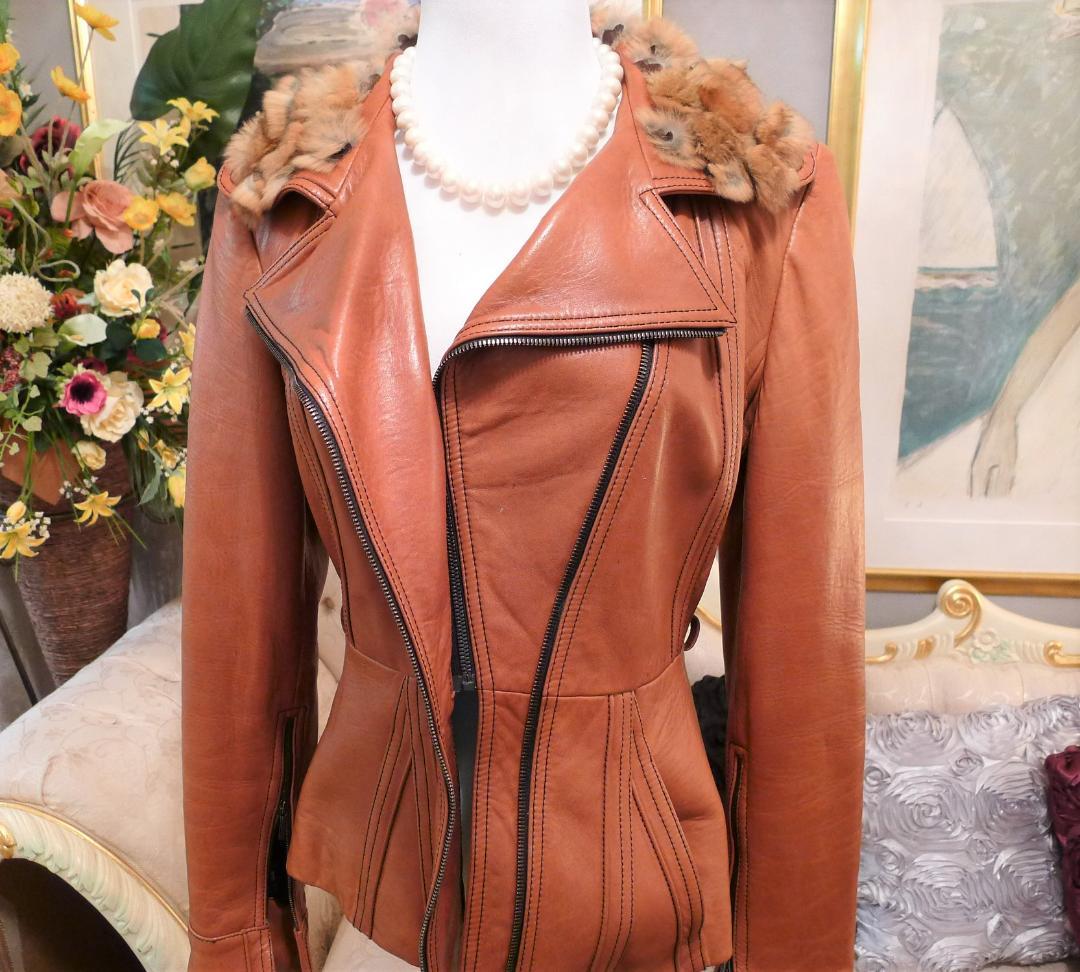 ★【FENDI】超希少チンチラFURレザーライダージャケット美品★