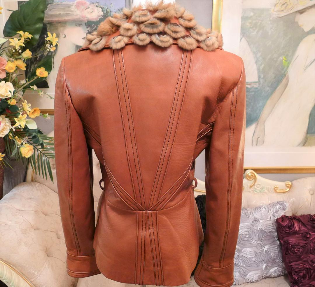 ★【FENDI】超希少チンチラFURレザーライダージャケット美品★