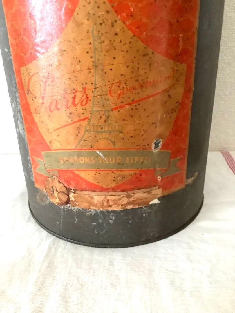 アンティーク　エッフェル塔　3点セット　ティン缶　アイアン　ガラス　パリ
