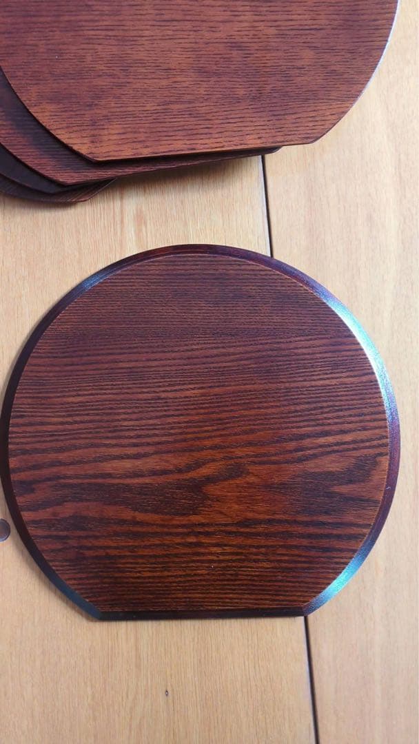 半月盆　木製ラウンドプレート 5枚セット