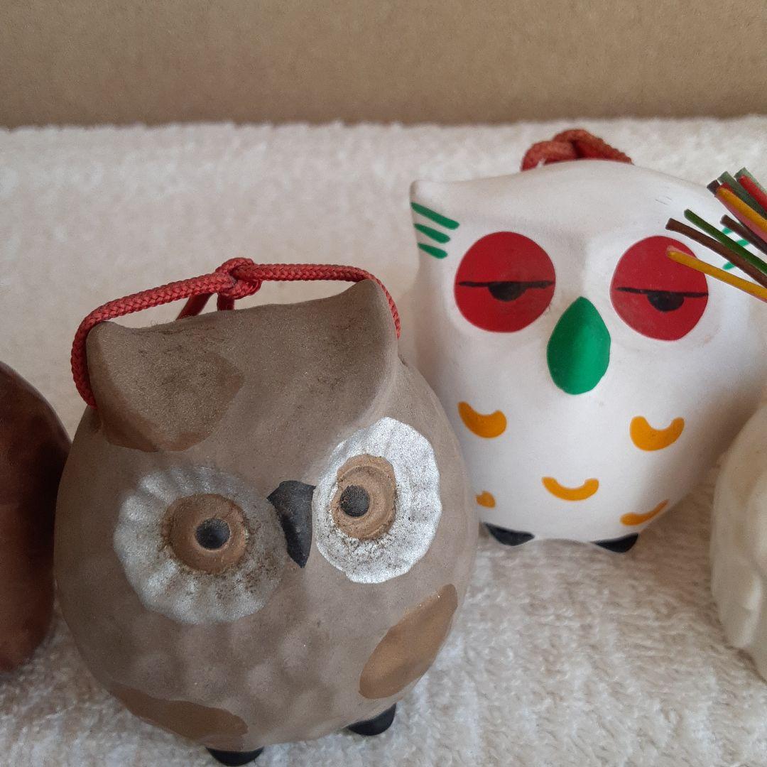 鈴　開運招福　邪気祓い　魔除け　フクロウ　ミミズク　置物　飾り　神様に呼びかける