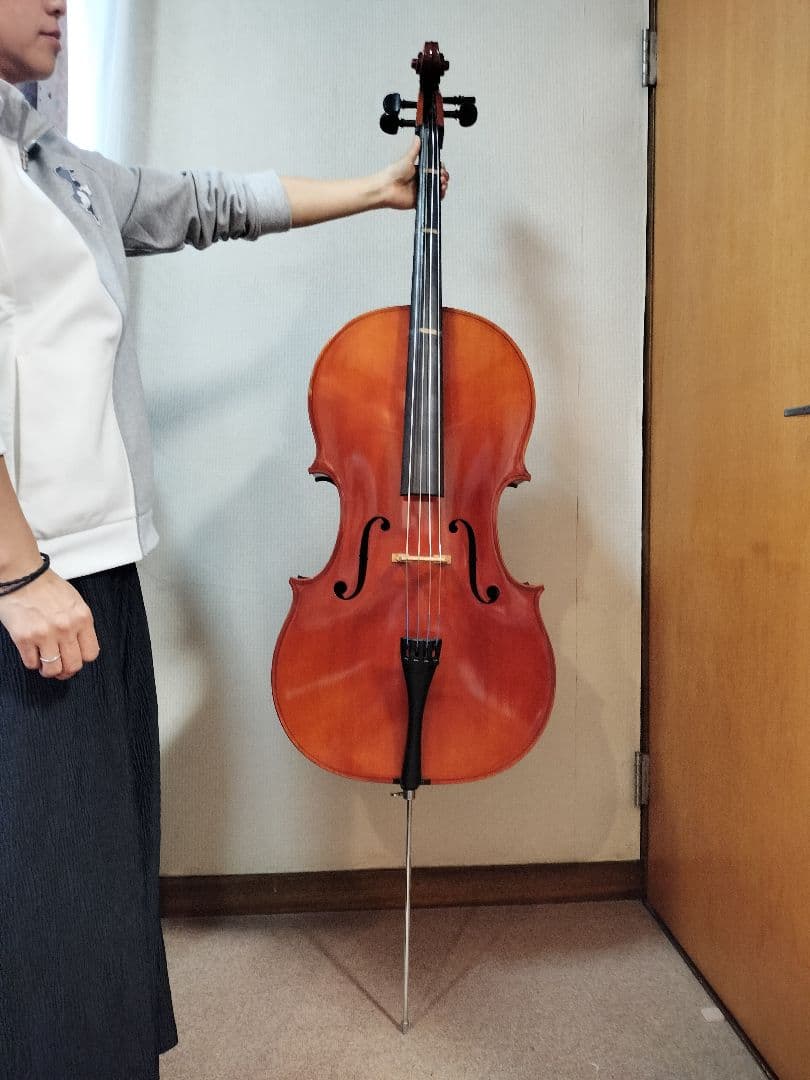 チェロ 木製 オレンジ色 4/4　スズキ製
