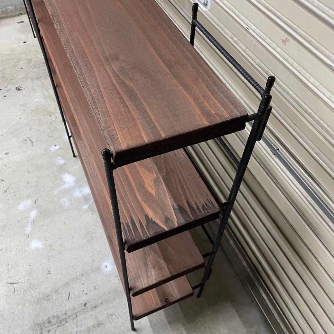 新商品‼️手作りアイアン家具 折り畳みラック 西海岸インテリア 幅200cm