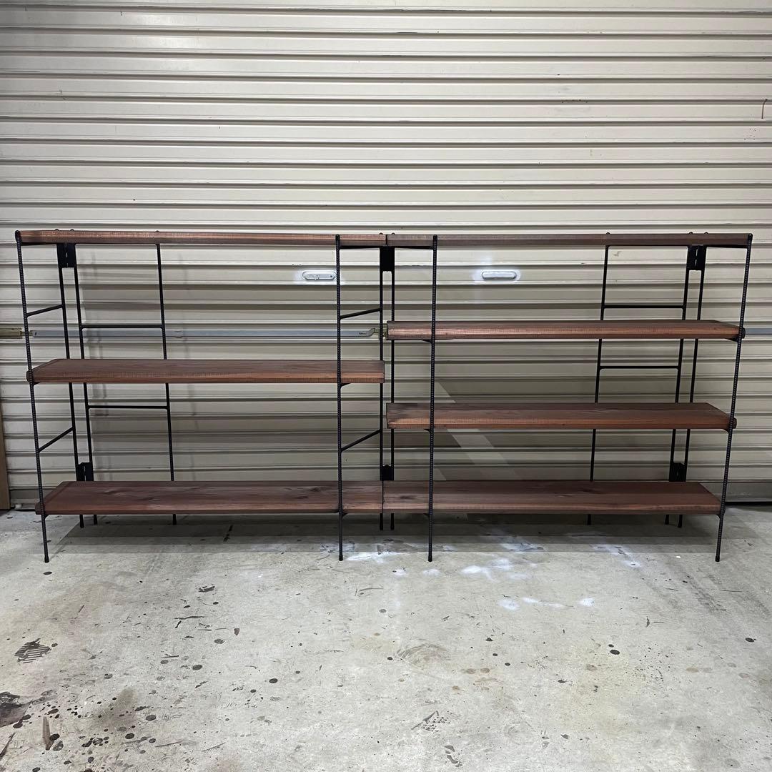 新商品‼️手作りアイアン家具 折り畳みラック 西海岸インテリア 幅200cm