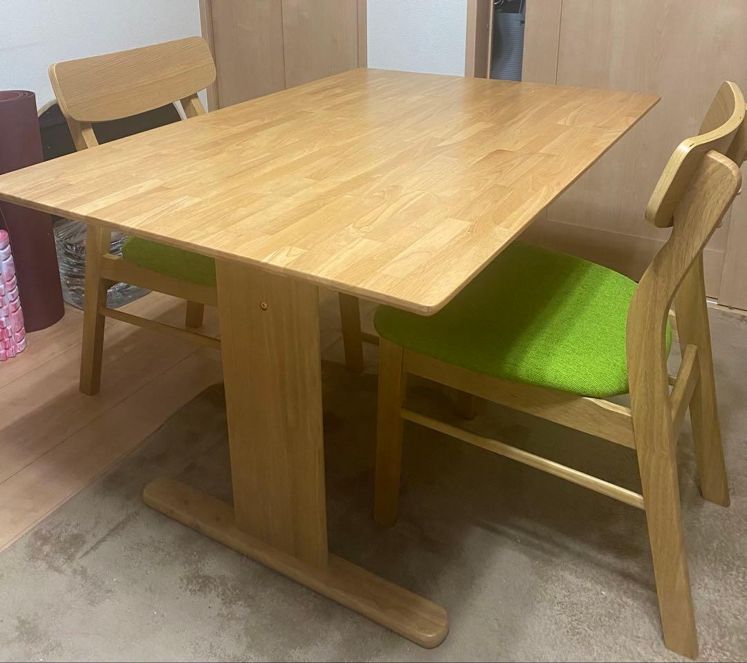 ダイニングテーブル　2人用　セット　北欧　ナチュラル　引き取り歓迎