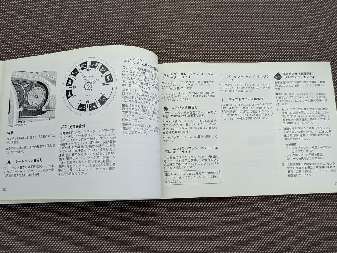 1997年 ポルシェ911(993)ドライバーズマニュアル　ミツワ自動車発行