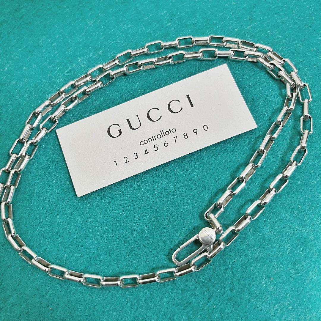 美品‼️GUCCI 3.8ミリ　シルバー925 チェーンネックレス