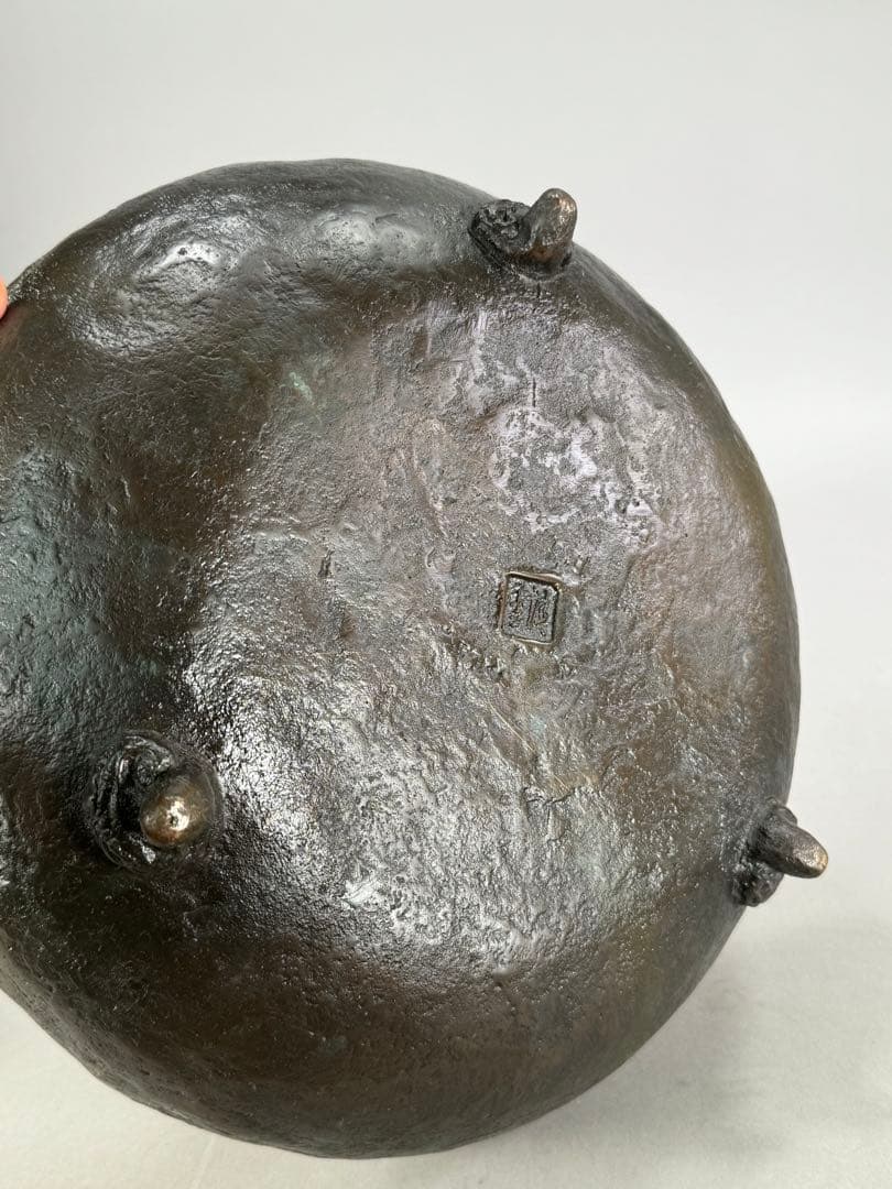 池坊　いけばな　銅鋳造　水盤　銅花器