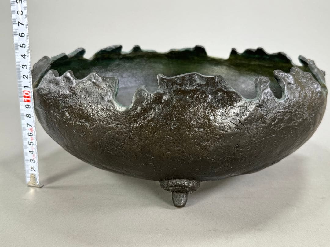 池坊　いけばな　銅鋳造　水盤　銅花器