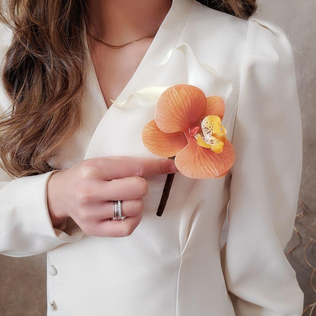 ウエディング　ブーケ　造花　アーティフィシャルフラワー　前撮り　ブートニア