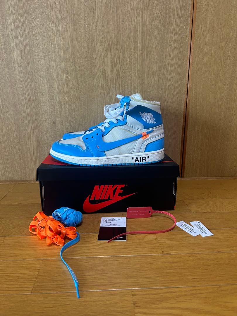 靴 Nike off-white air jordan1 unc