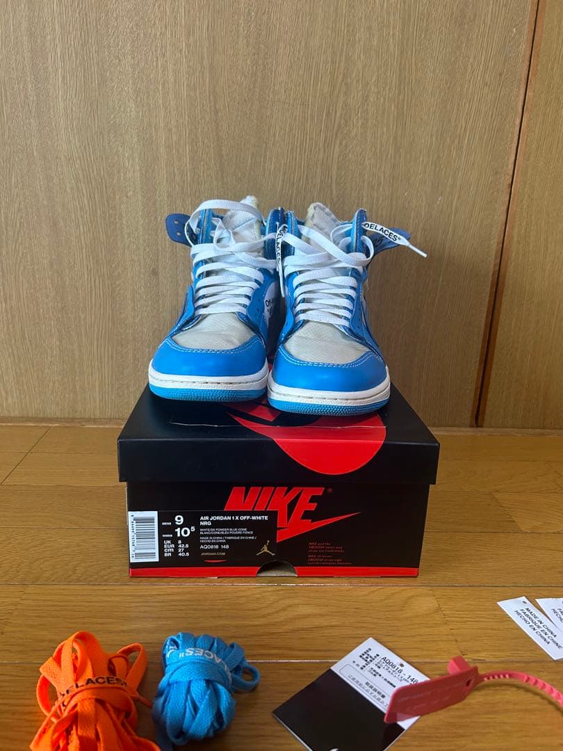 靴 Nike off-white air jordan1 unc