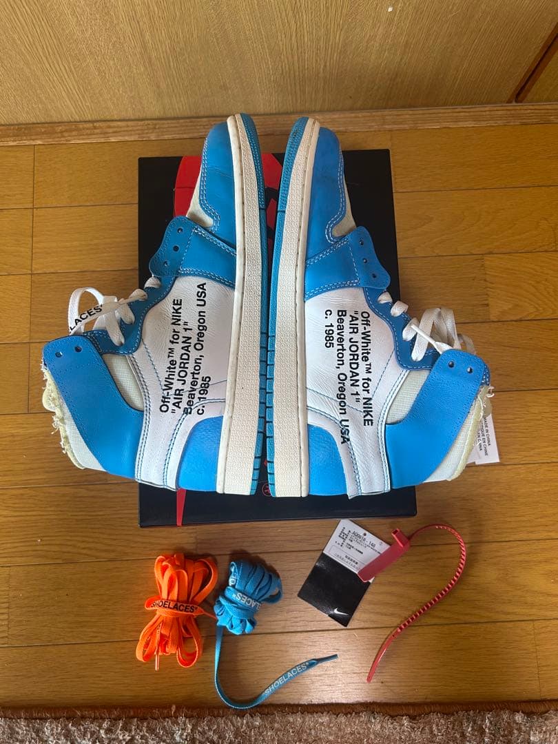 靴 Nike off-white air jordan1 unc