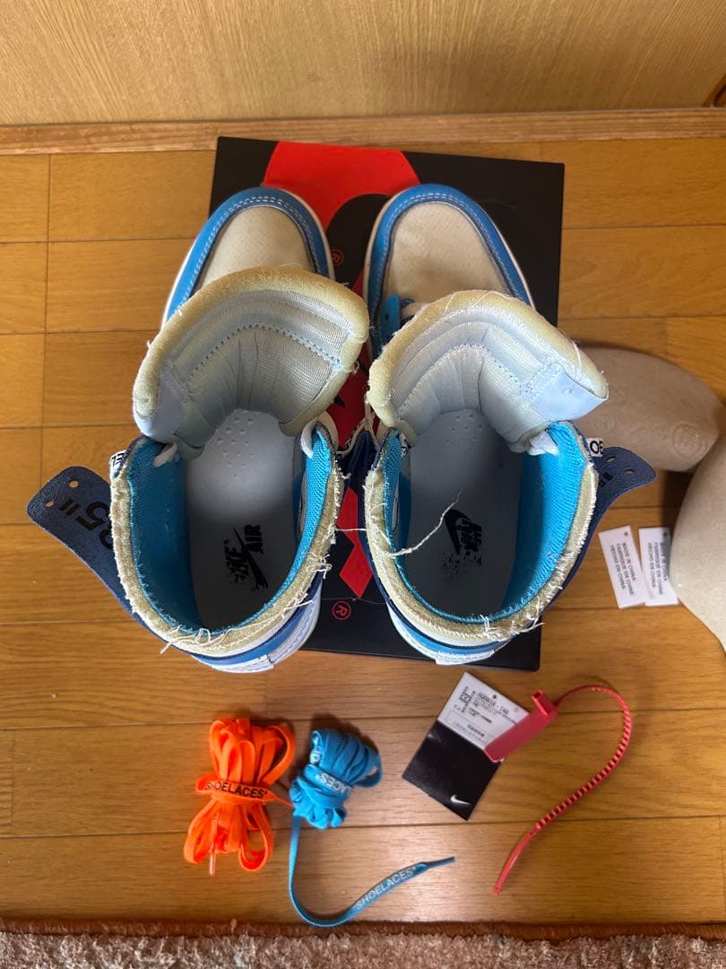 靴 Nike off-white air jordan1 unc