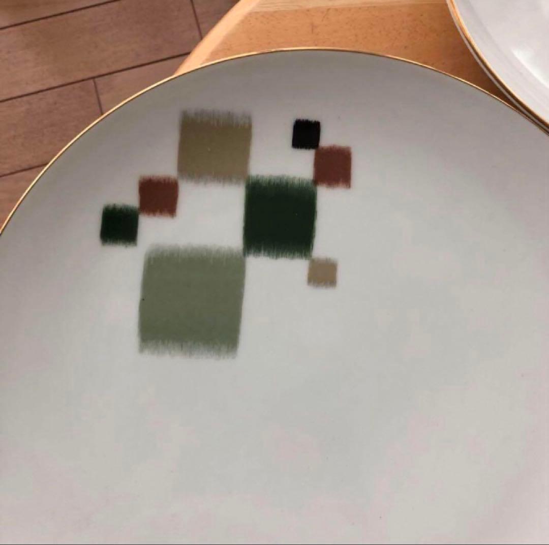 プレミアノリタケ　絣　カップ＆兼用ソーサー 大皿オーバル皿セット　昭和レトロ