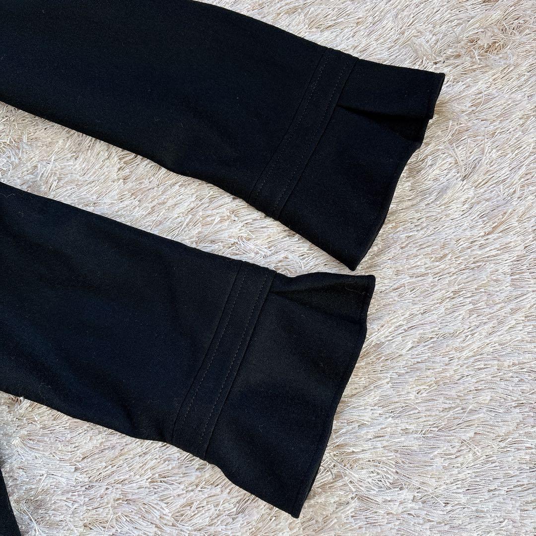 極美品✨トゥービーシック 大きめサイズ フリル ウール ワンピース 黒 46