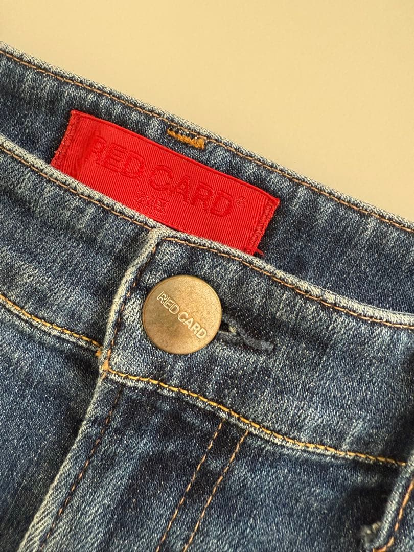 【RED CARD TOKYO×23区】デニム フレアパンツ　ミッドブルー　40