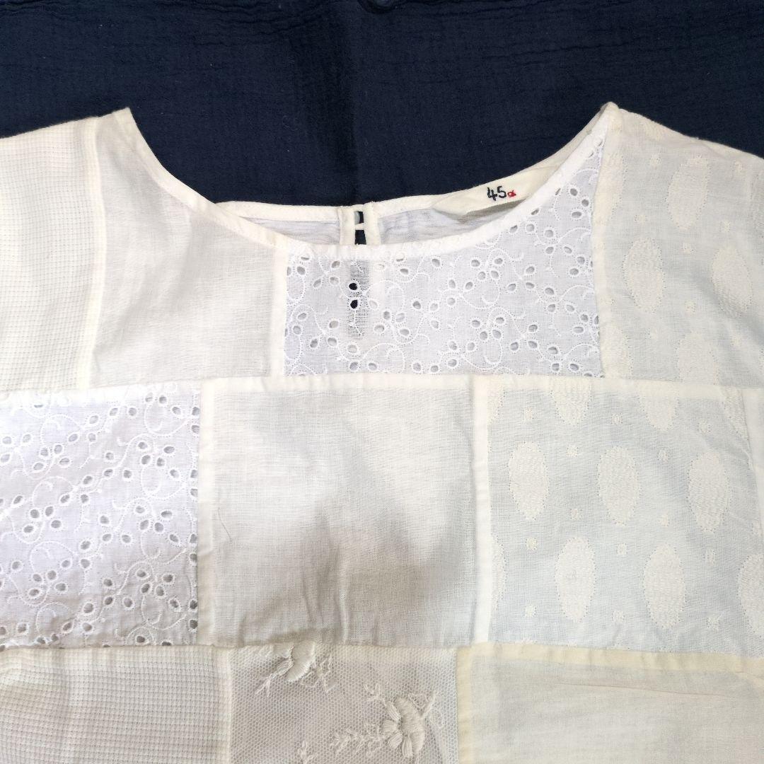 45rパッチワーク 半袖シャツ