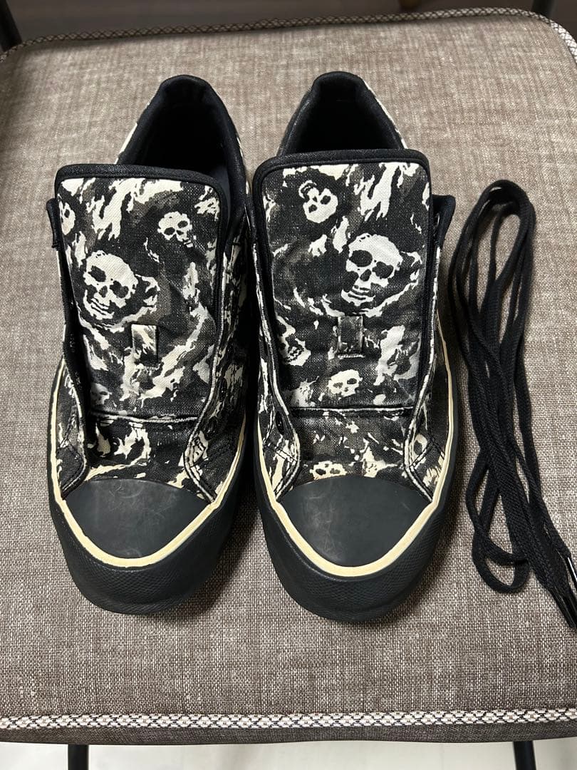 NUMBER(N)INE ナンバーナインスカル柄スニーカー　サイズ7(25.5)